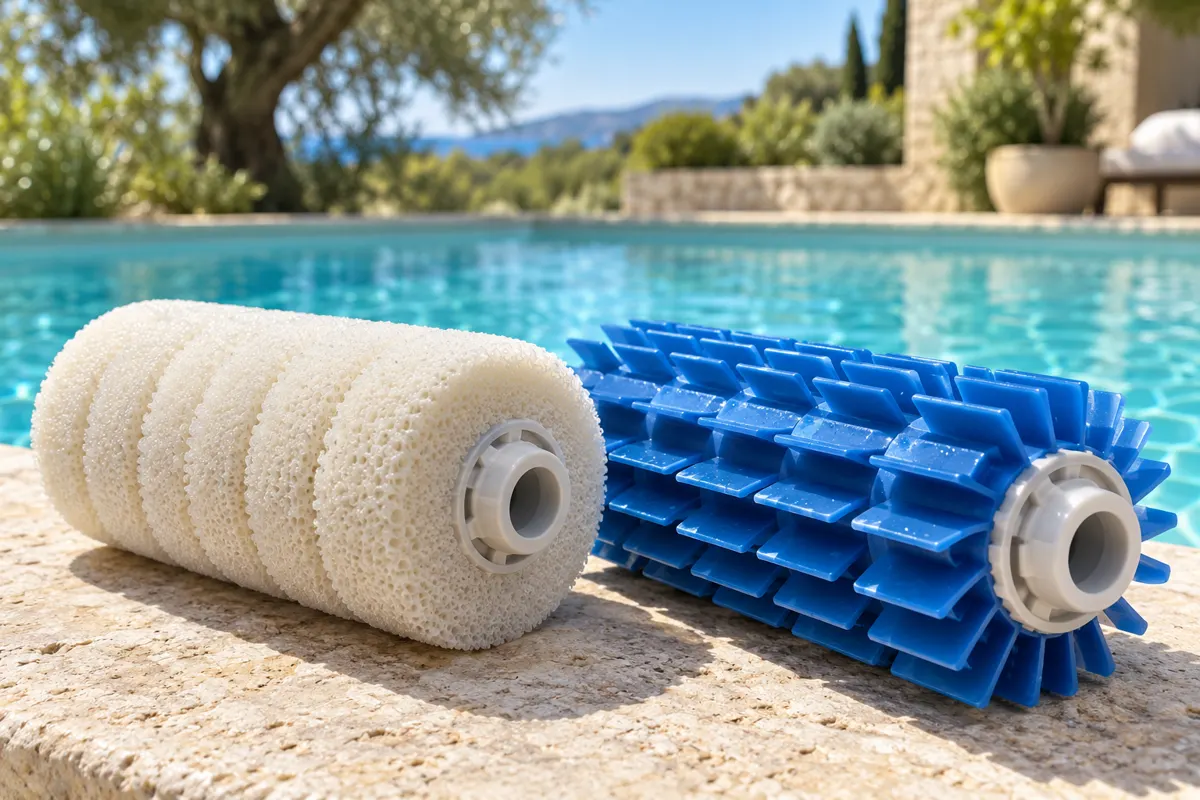 Brosses de robot de piscine en mousse et en PVC